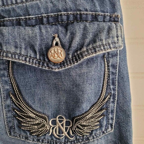 Rock and Republic Mens Jeans Size 28x32 Henlee Straight Distressed Wings - Picture 5 of 10